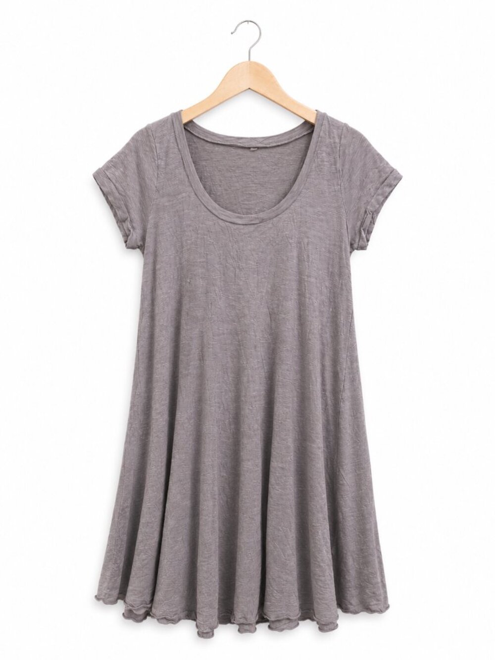 METALICUS | Grey Brown Merino Wool Blend Dress – One Size
